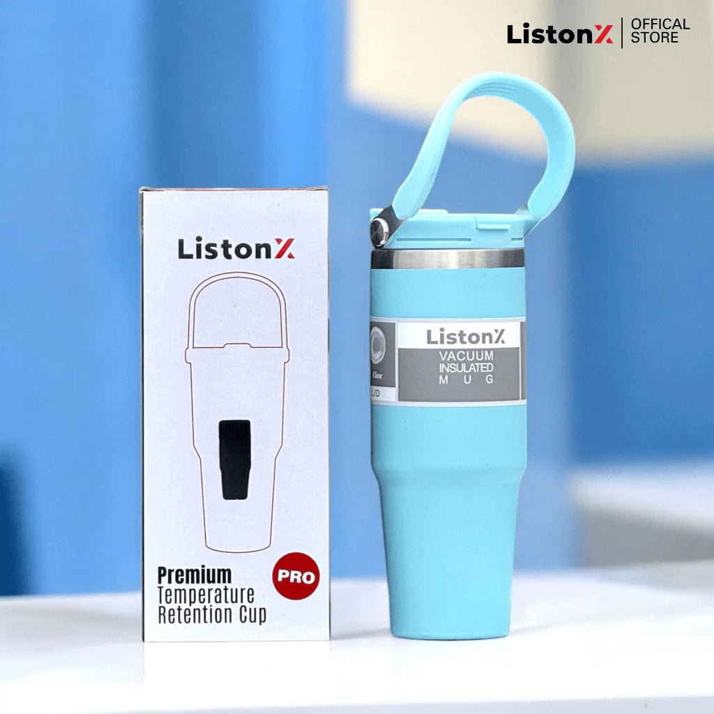 ListonX Vacuum Insulated Tumbler With Handle - Non-slip, anti-scald, Keep warm-cold Upto 6-12 H