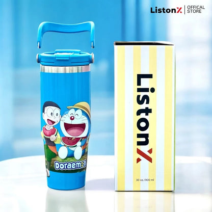 ListonX Vacuum Insulated Tumbler With Handle - Hot And Cold Thermo Flask