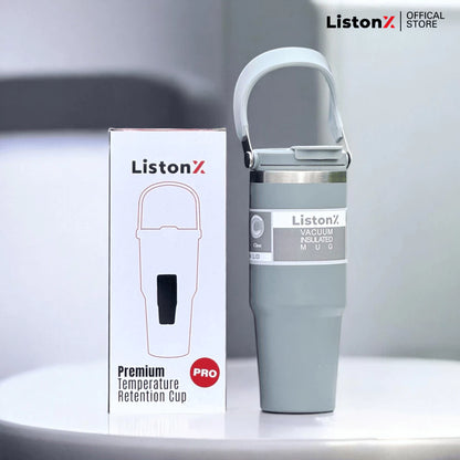 ListonX Vacuum Insulated Tumbler With Handle - Non-slip, anti-scald, Keep warm-cold Upto 6-12 H