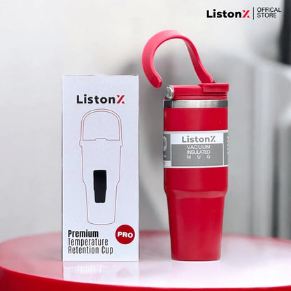 ListonX Vacuum Insulated Tumbler With Handle - Non-slip, anti-scald, Keep warm-cold Upto 6-12 H