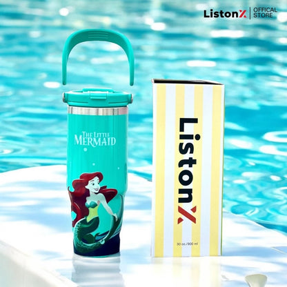 ListonX Vacuum Insulated Tumbler With Handle - Hot And Cold Thermo Flask