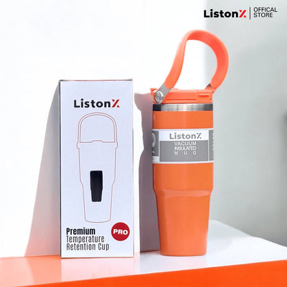 ListonX Vacuum Insulated Tumbler With Handle - Non-slip, anti-scald, Keep warm-cold Upto 6-12 H