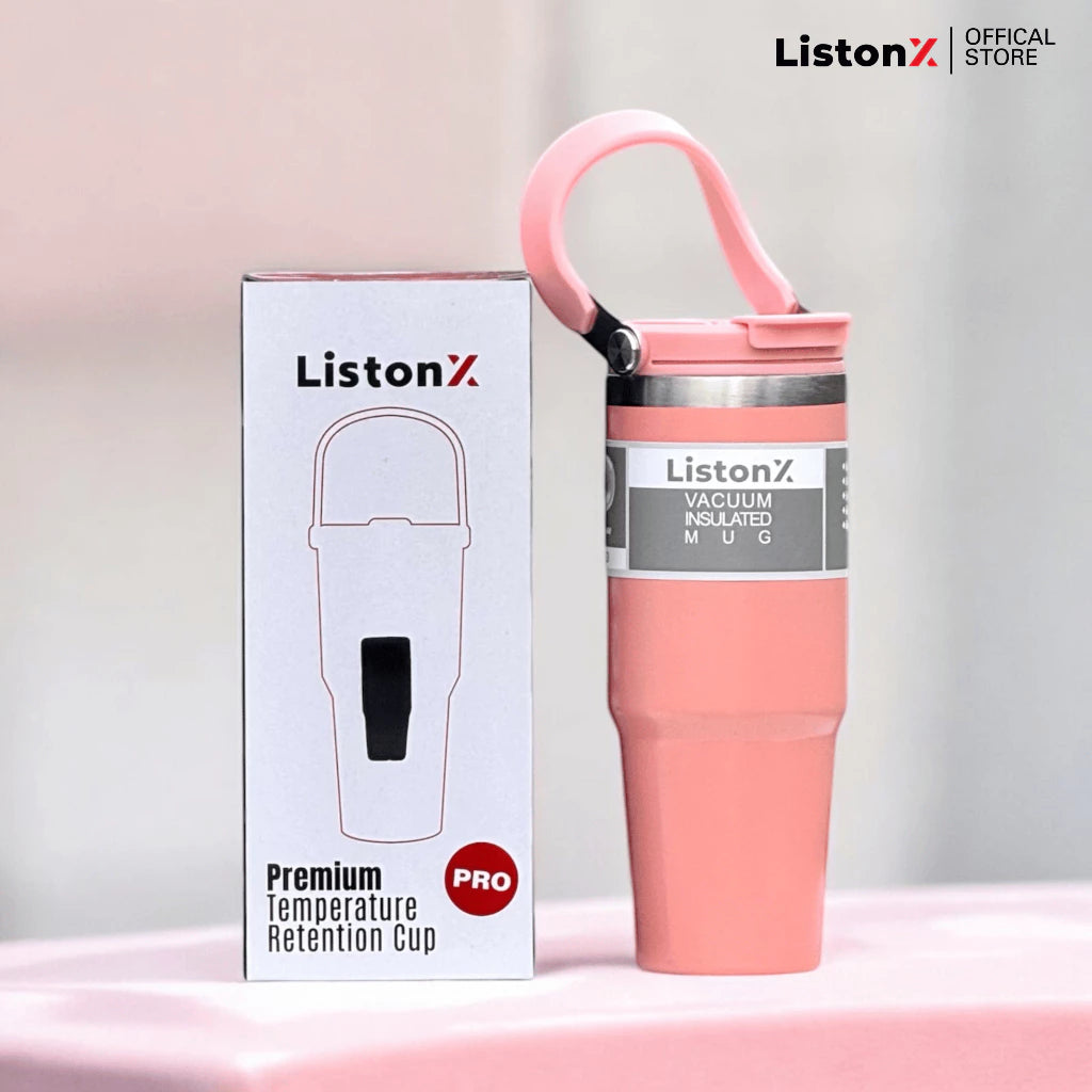 ListonX Vacuum Insulated Tumbler With Handle - Non-slip, anti-scald, Keep warm-cold Upto 6-12 H