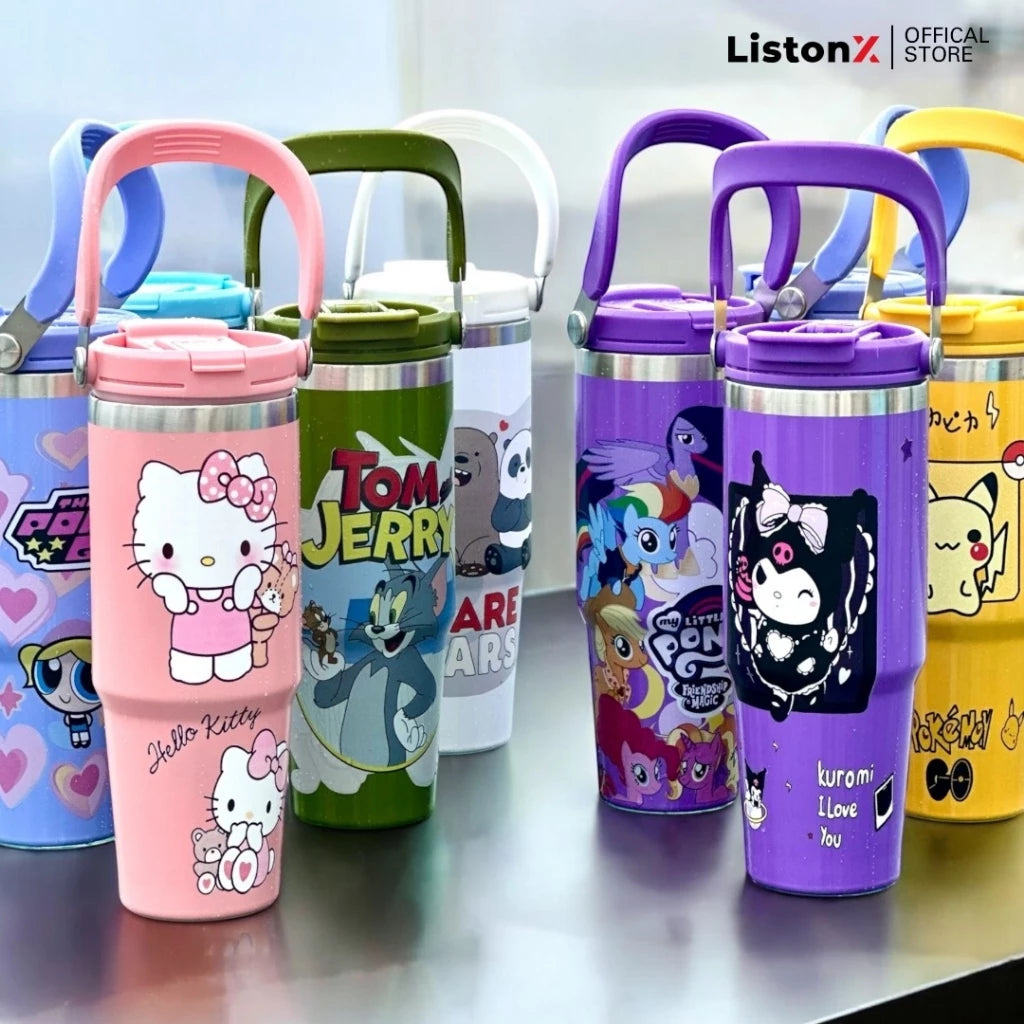 ListonX 3D Cartoons thermos cup - Perfect for school, work, travel, or home use